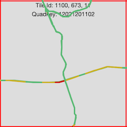 Vector tile with flow layer