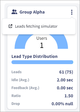 Screenshot of the Lead Fetching Simulator button