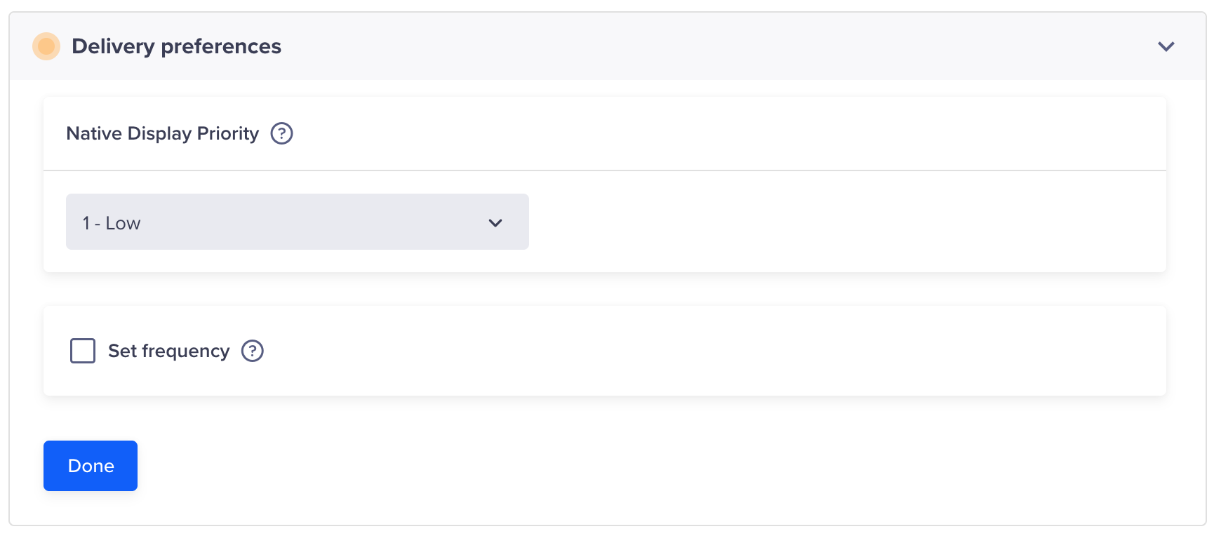 Set In-App Priority