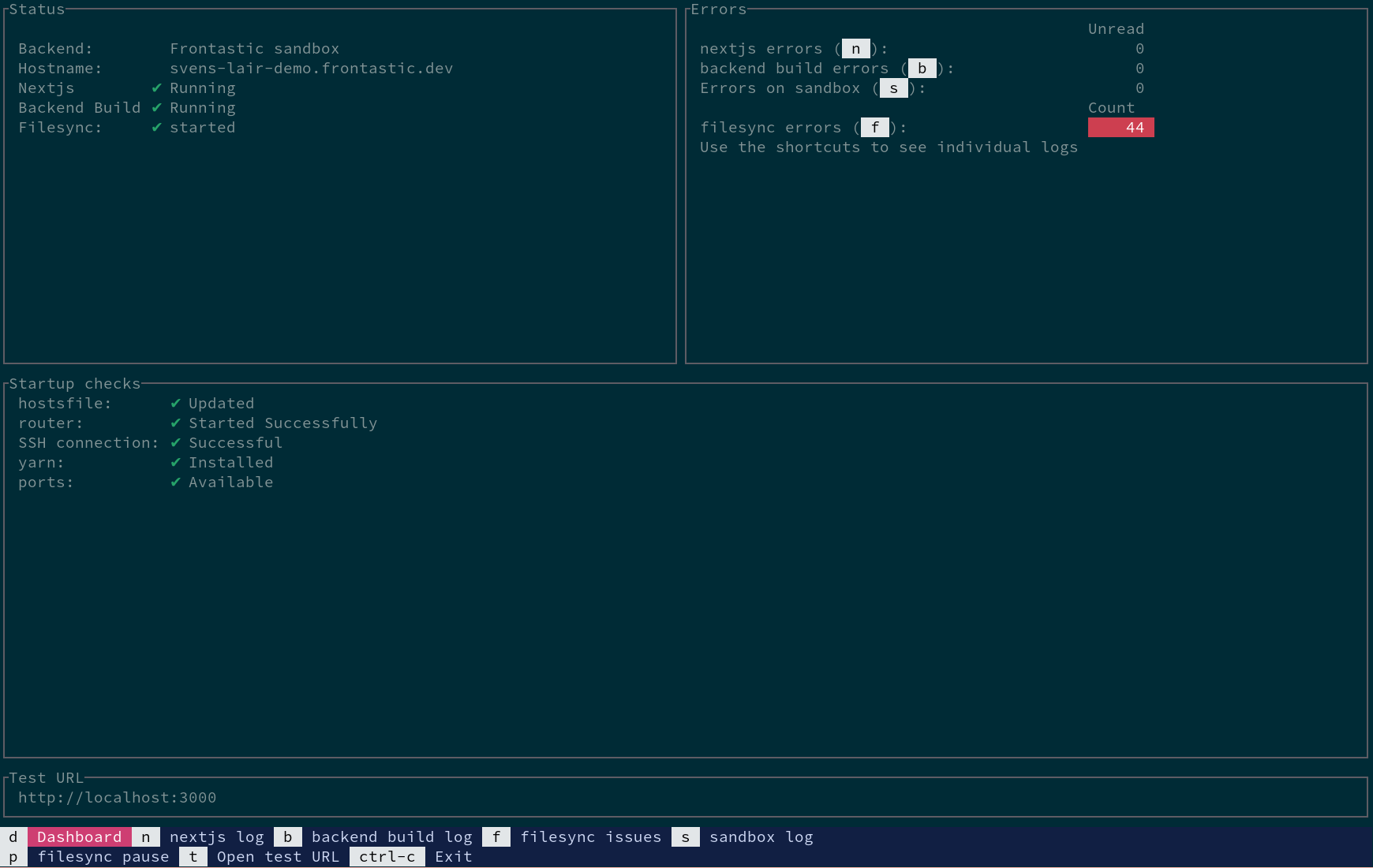 Frontastic CLI dashboard new.png