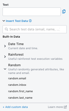 Placeholders for the built-in data group.