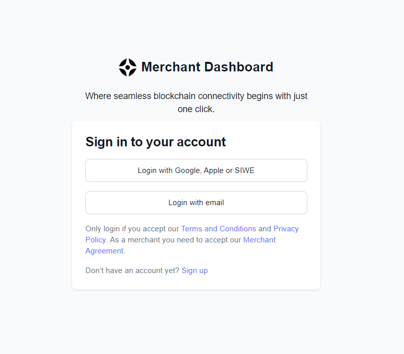 NOTE: The open inputs for email address and password doesn’t work with social accounts, like Google or Apple. This sign-in method must initially be created through the “Sign Up” flow in order to work for later sign-in attempts.