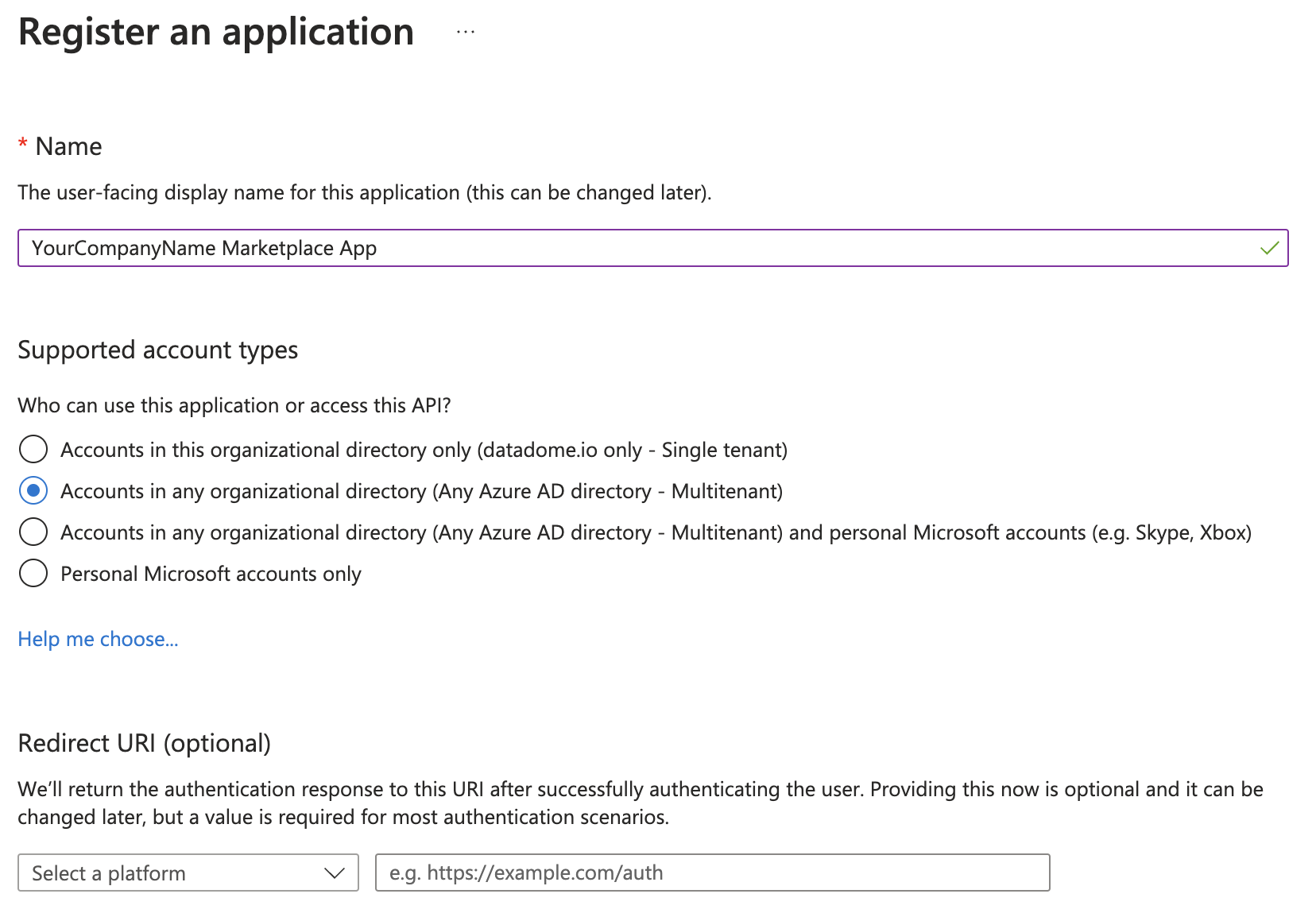 Register an Azure AD App