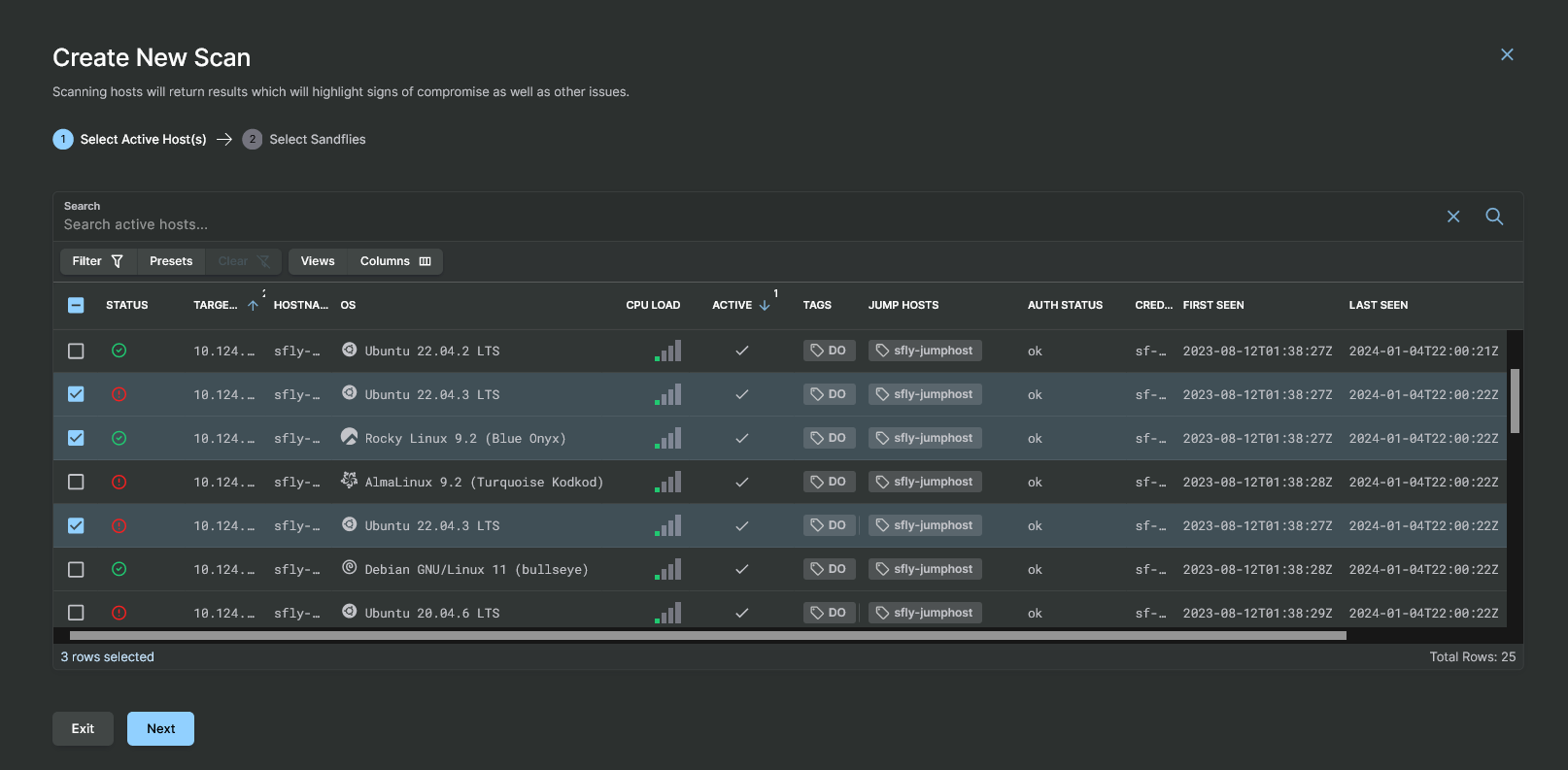 Selecting Hosts to Scan