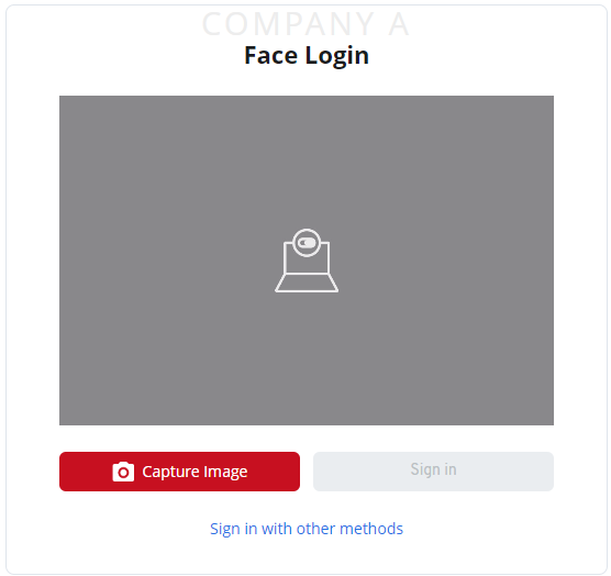 Face Login page
