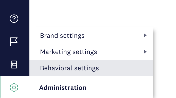 Behavioral settings in Connect