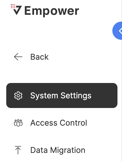 You can use the navigation pane to access several modules from Settings.