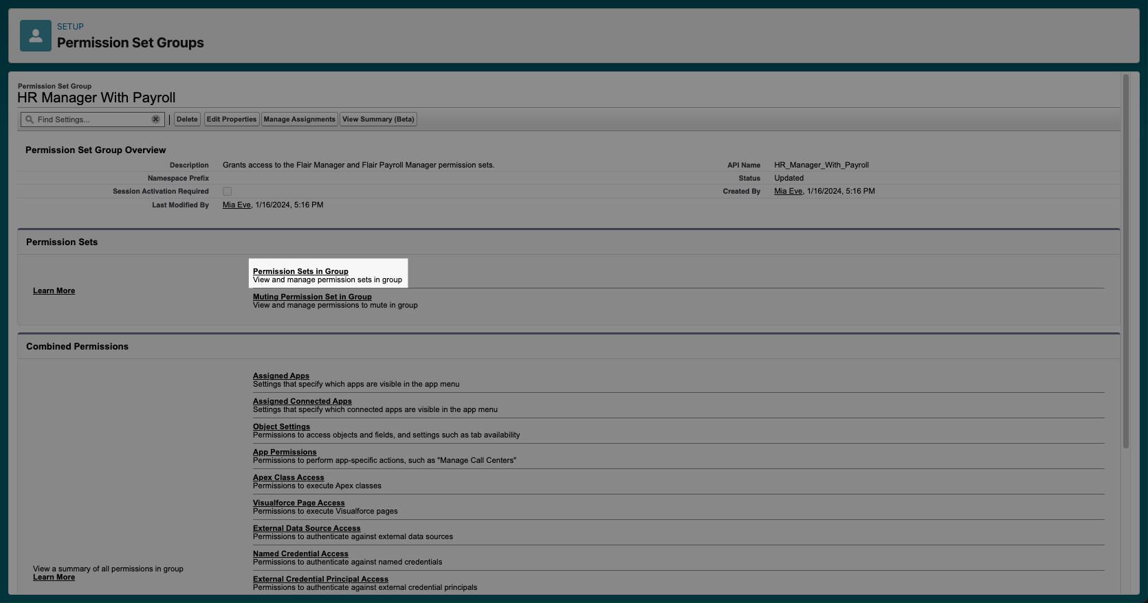 Creating permission set groups in Salesforce