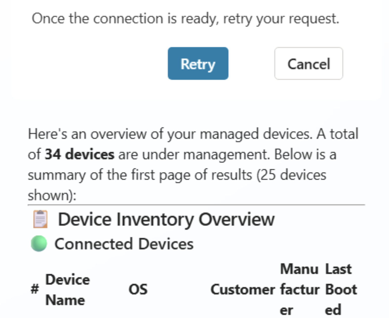 MCP tools discovered in Copilot Studio tool view