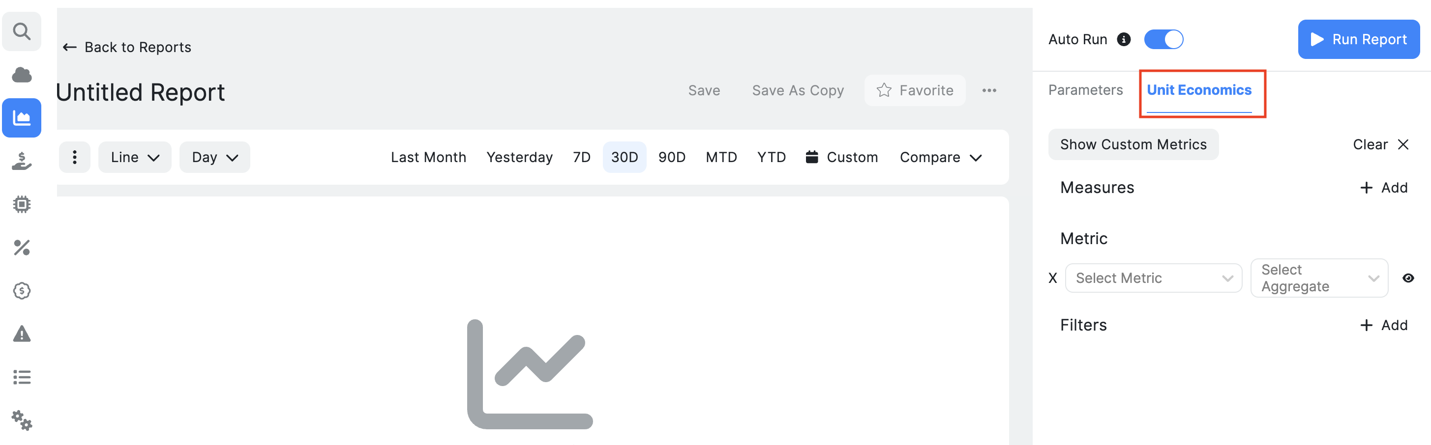 Open the Unit Economics tab