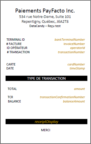 Sample French Receipt