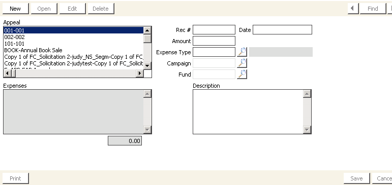 Desktop: Fundraising > Set up appeal expenses