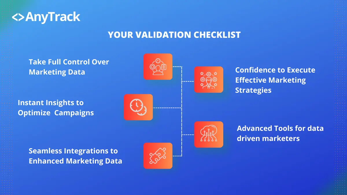 Validate your AnyTrack Setup to perfect your tracking and attribution.