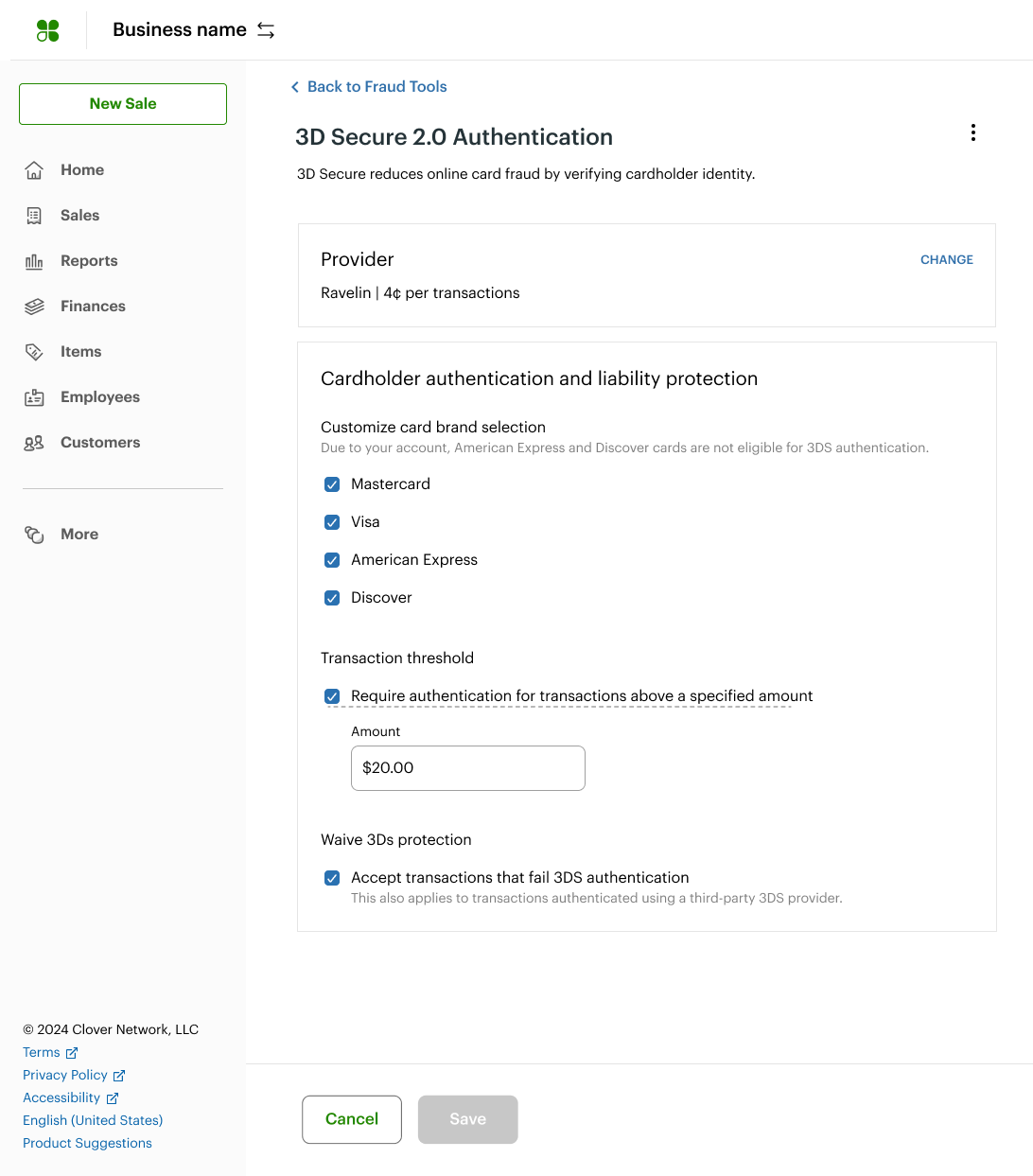 Merchant Dashboard: 3D Secure 2.0 Authentication