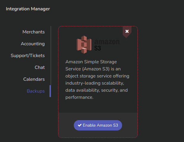 Logic Backup Integrations