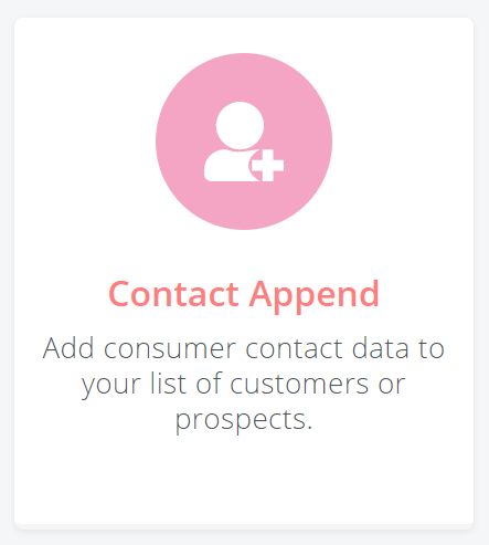 Contact Append tile