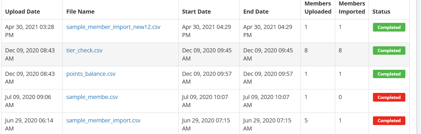 CSV status