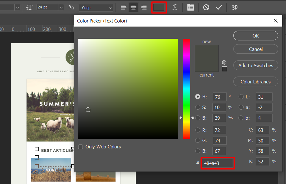 Color Picker window