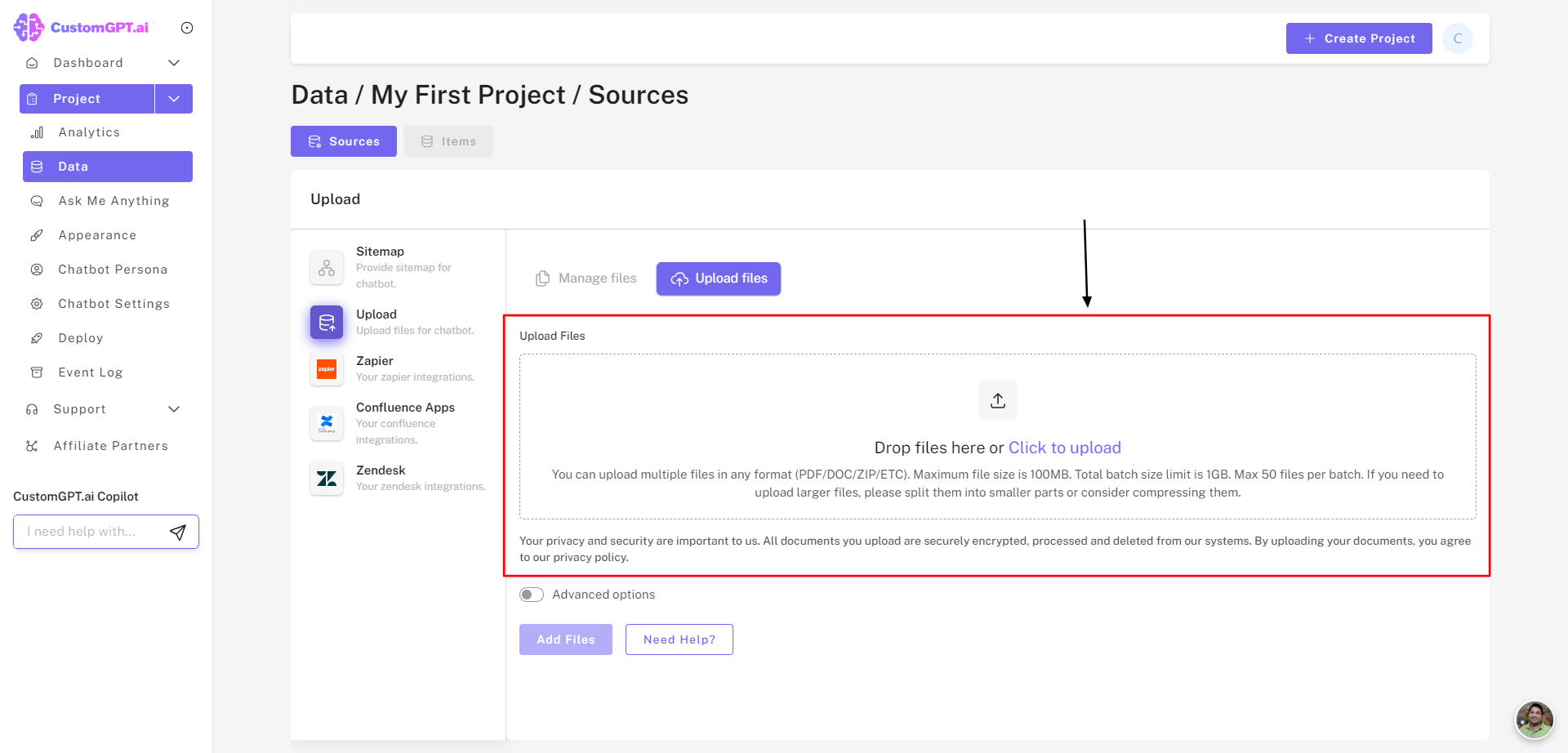 Upload Sitemap documents