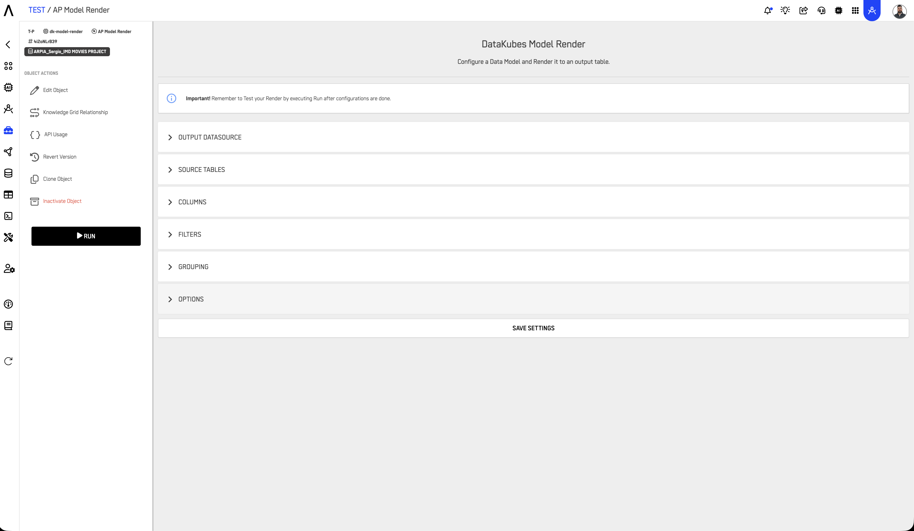AP Prepared Table interface