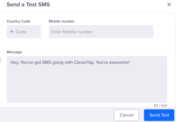 Send a Test SMS