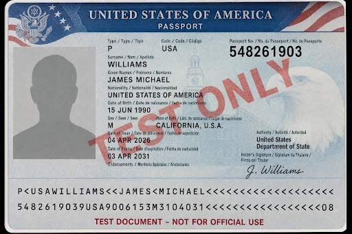 us-passport-biodata-test.jpg Expected: authentic · Image: biodata