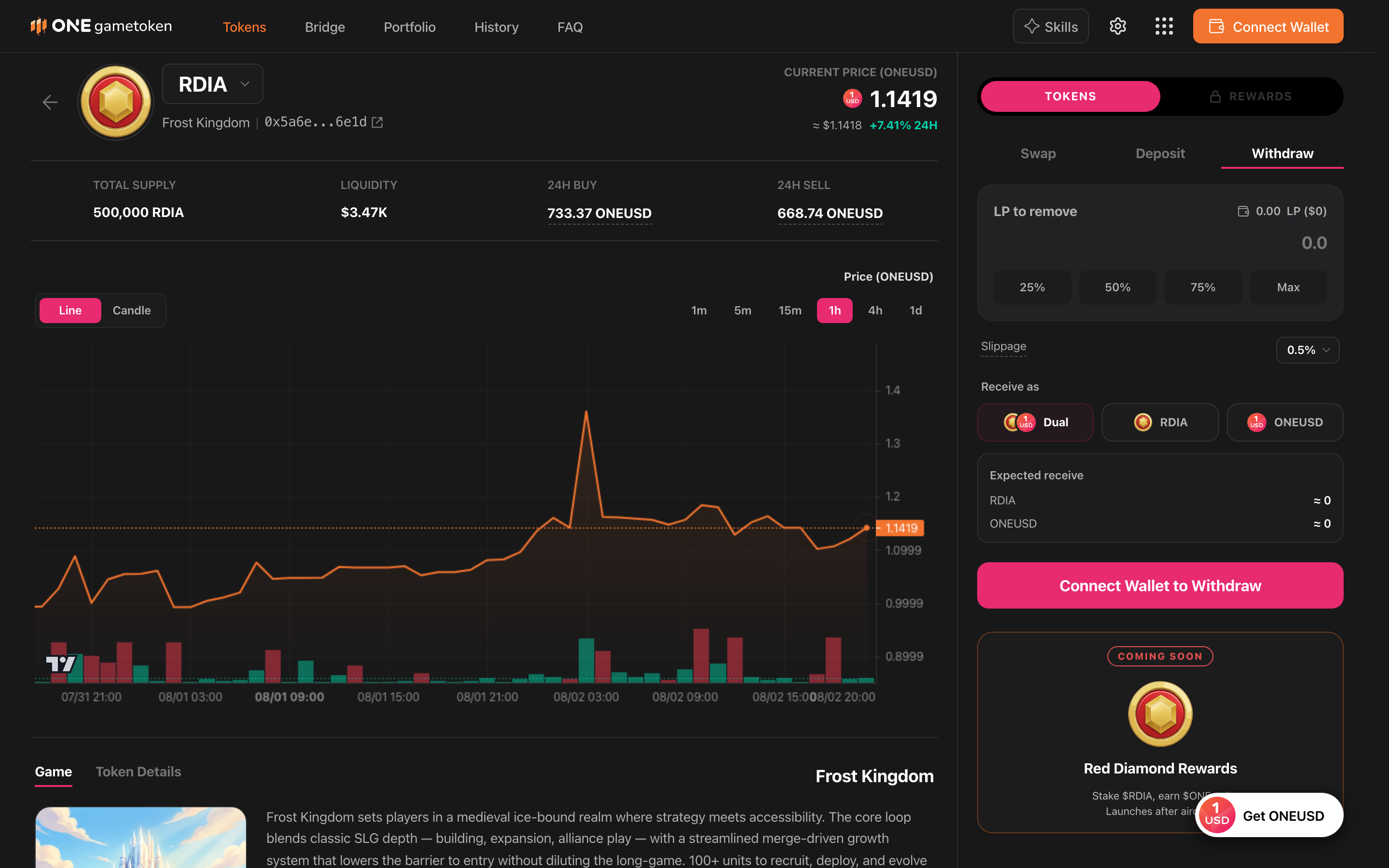 Withdraw liquidity