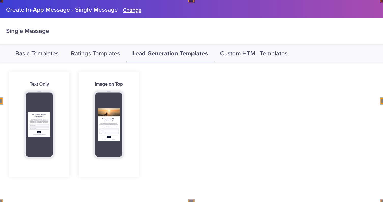 Create Lead Generation Template