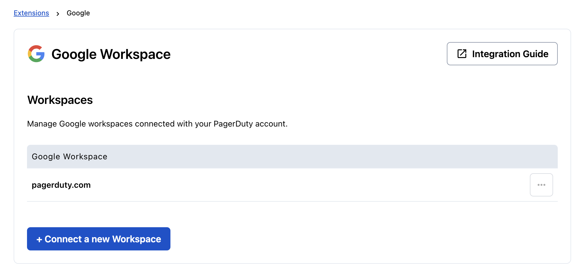 Google Workspace integration