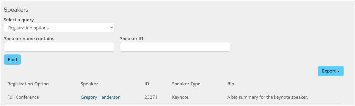 Registration option.