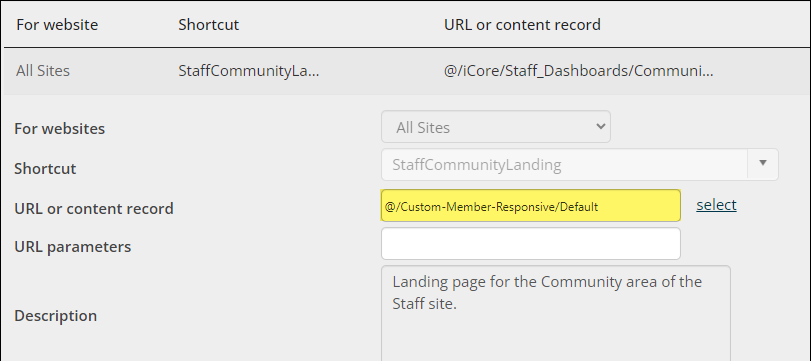 Updating the URL or content record