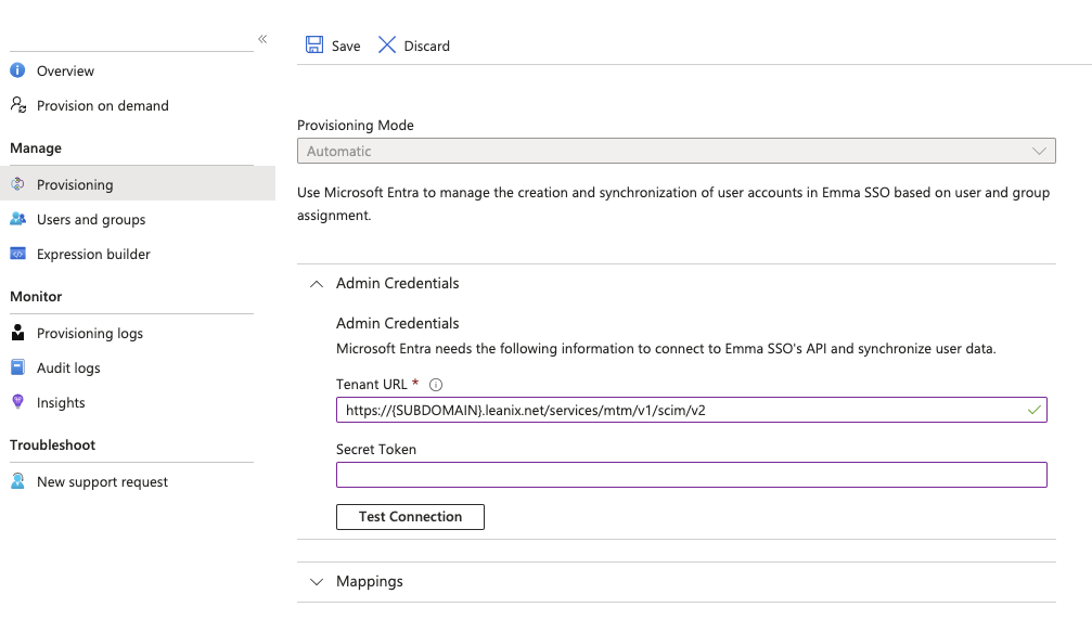 Configuring Provisioning Settings in Microsoft Entra ID