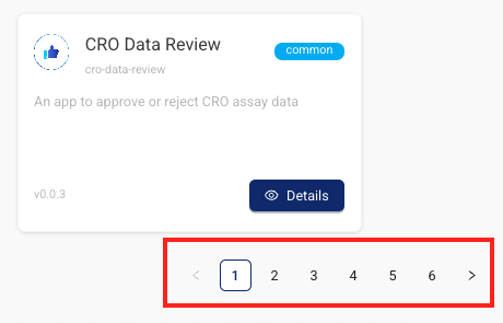 Data and AI Workspace pagination