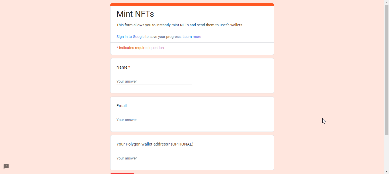 Submit Google Form