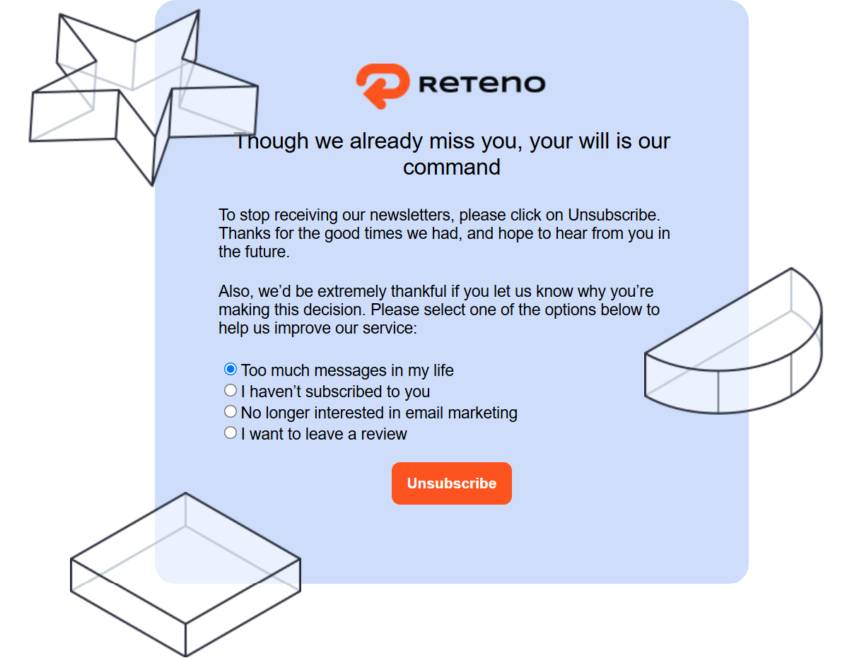 Double Opt-Out Form