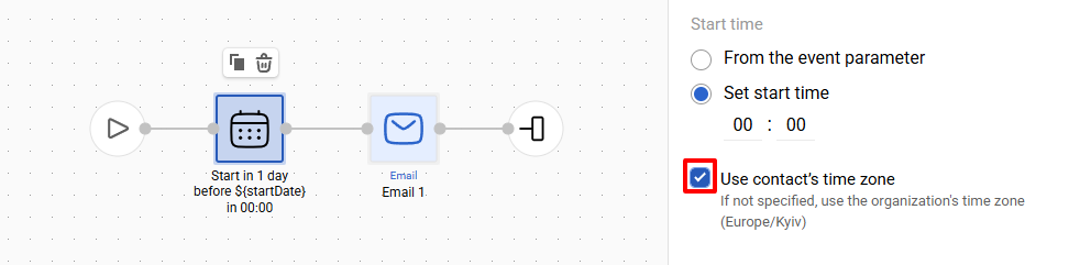 Use contact’s time zone