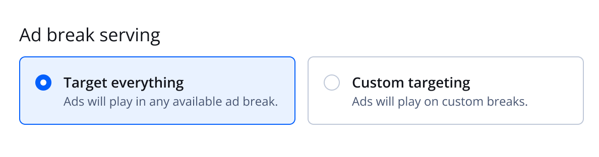 Targeting everything setting