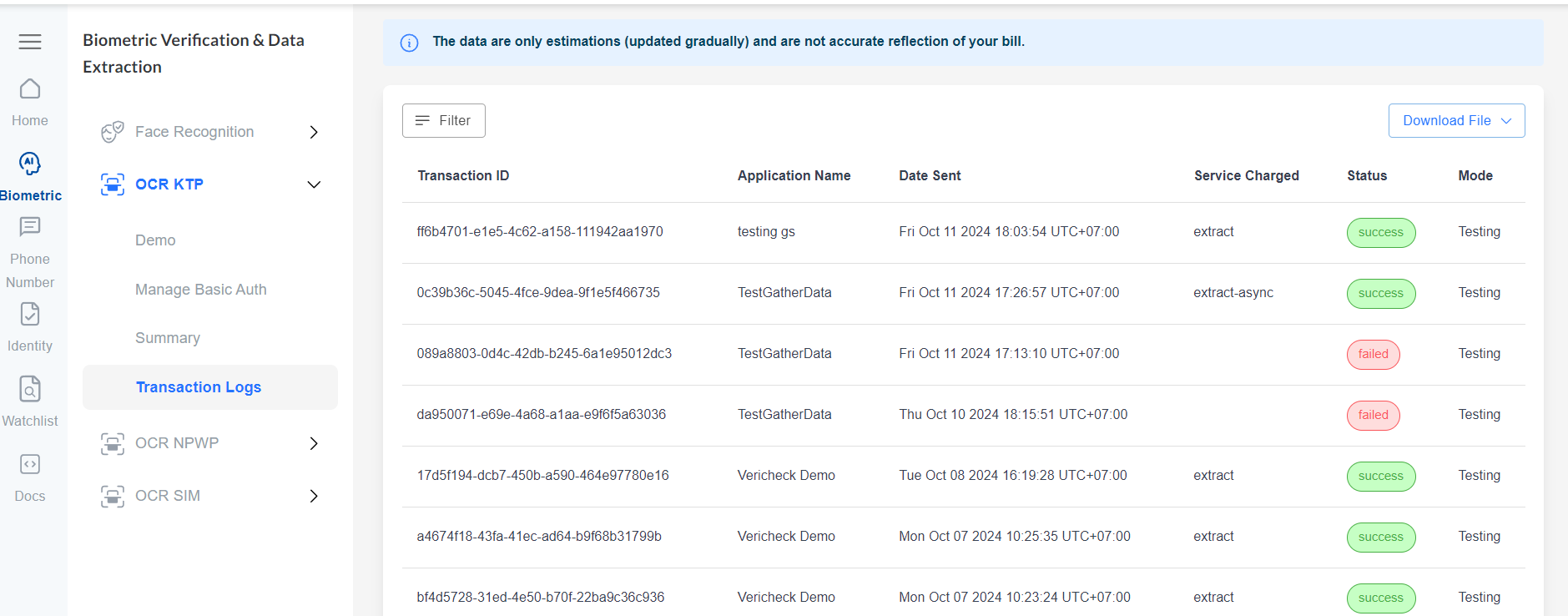 Transaction Logs