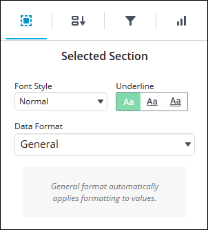 Changing the style of the selected content