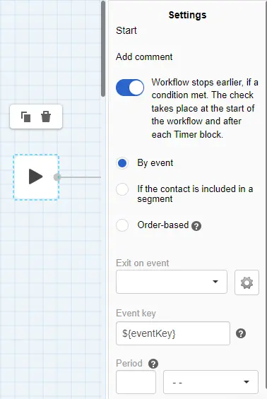End workflow by event