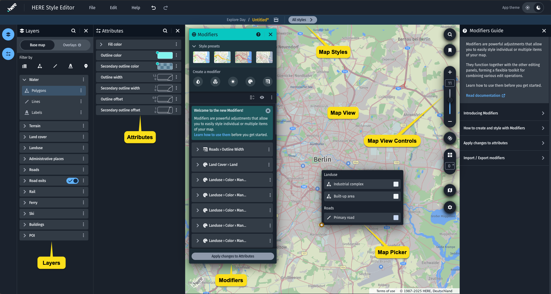 Style Editor interface