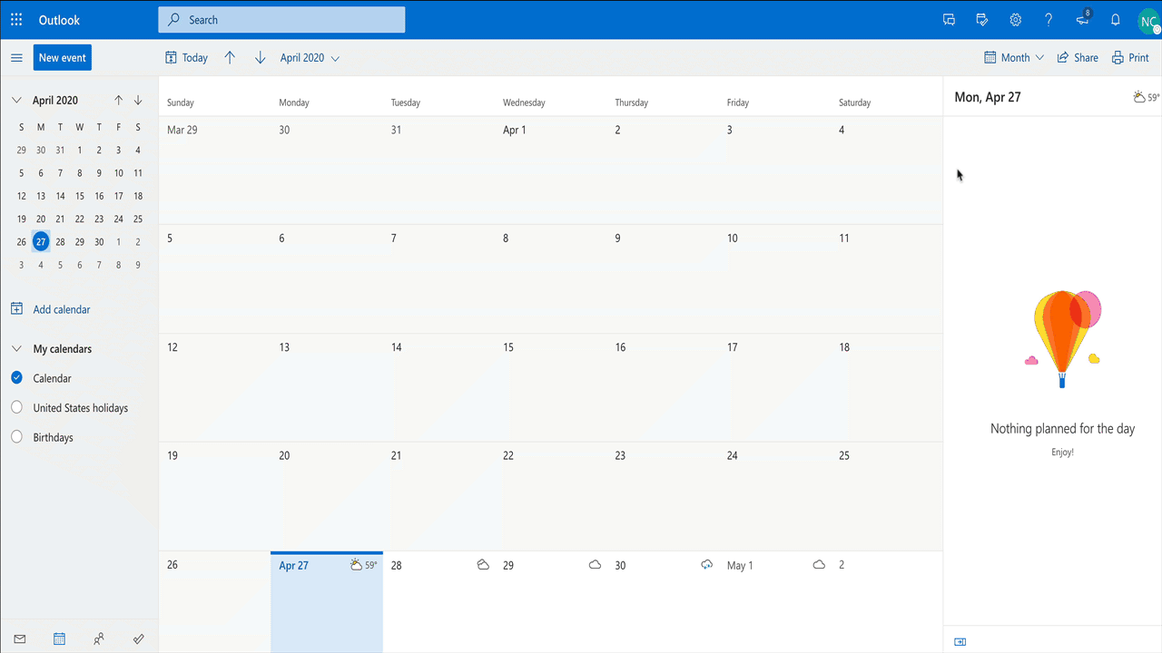 Sharing Your Outlook Calendar