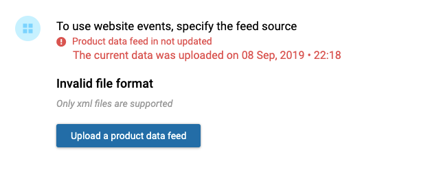 Product data feed