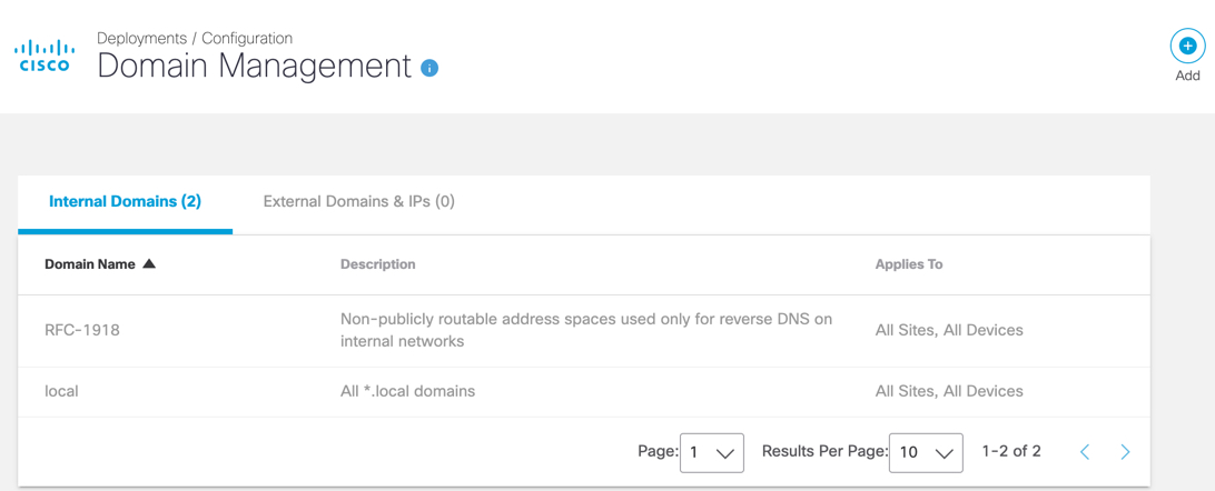 Manage Domains