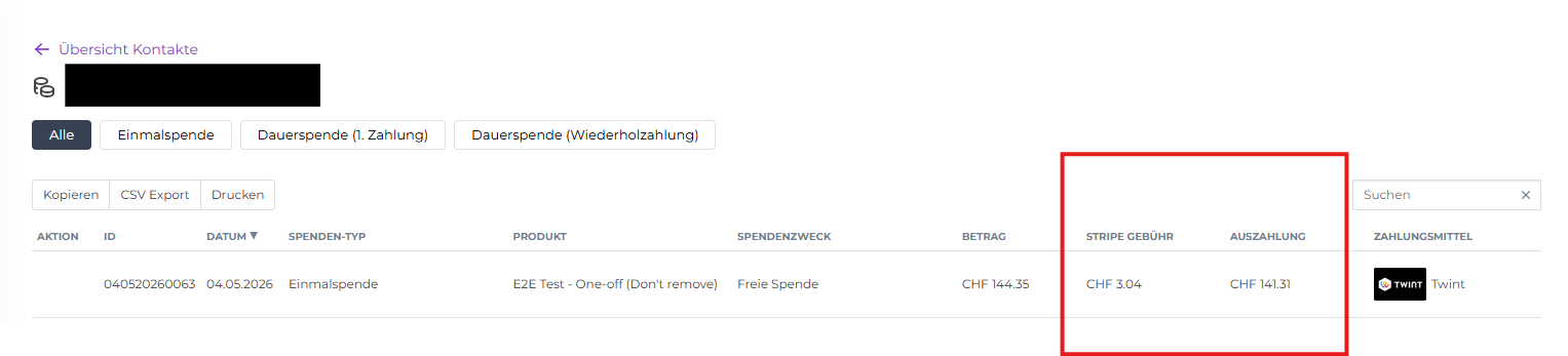 Stripe Reconciliation im Soulclick Manager