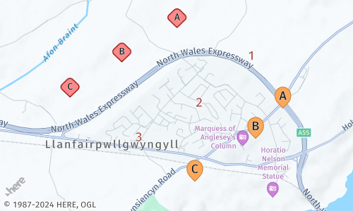 Point geometries as markers in the HERE Map Image API