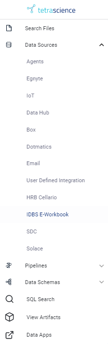 IDBS E-Workbook Menu Option