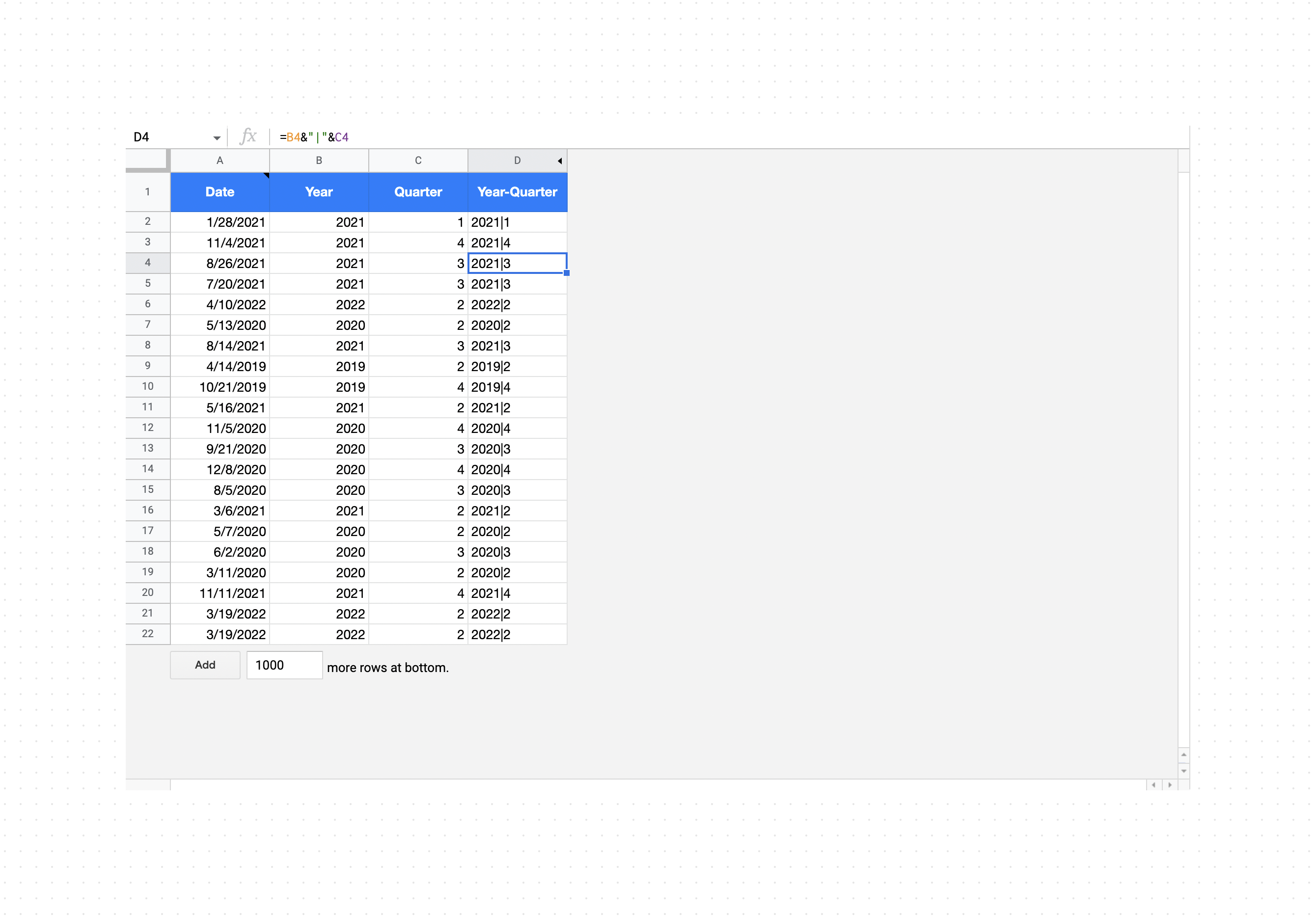 Example of a worksheet with Zen's Default Theme