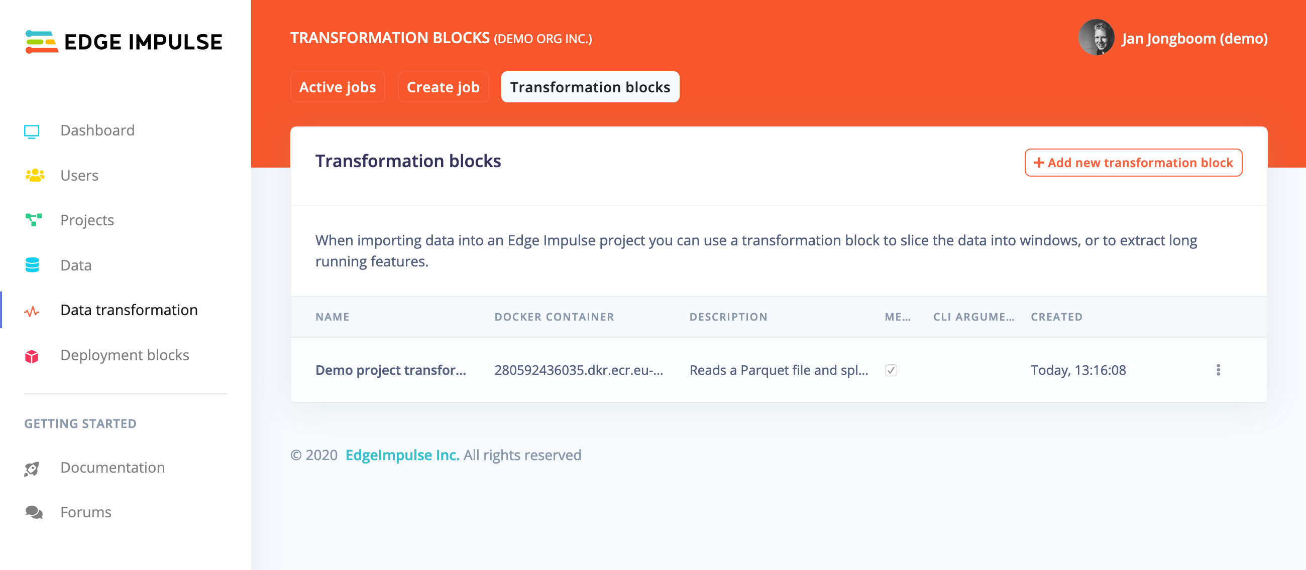 Screenshot 2020-11-10 at 13.19.09.png The transformation block in Edge Impulse