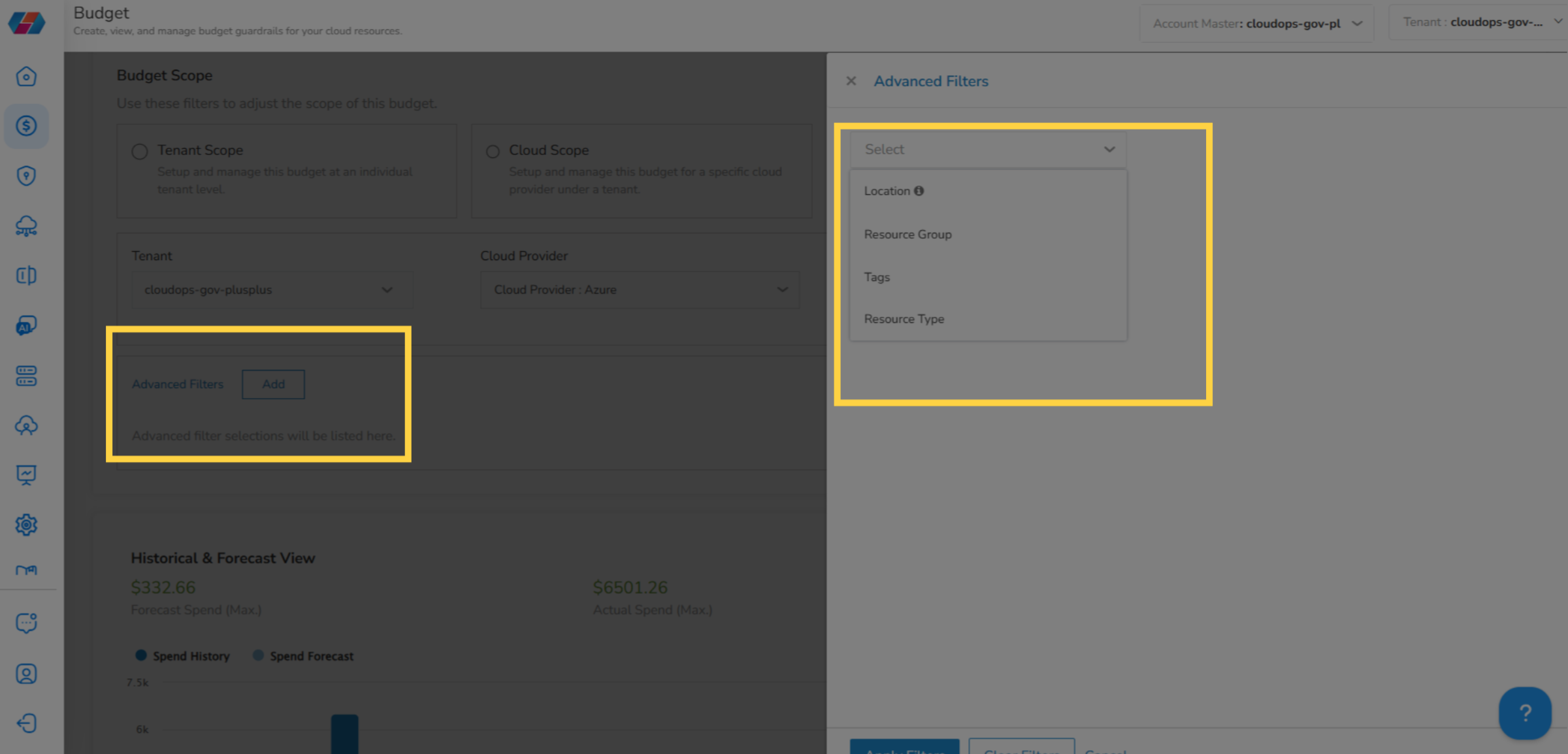 Apply Advanced Filters